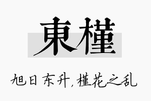 东槿名字的寓意及含义