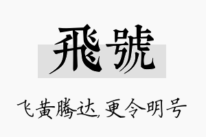 飞号名字的寓意及含义