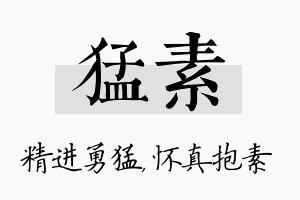 猛素名字的寓意及含义