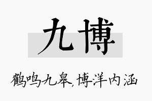 九博名字的寓意及含义