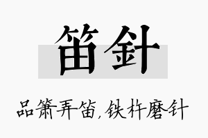 笛针名字的寓意及含义