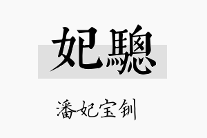 妃骢名字的寓意及含义