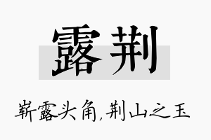 露荆名字的寓意及含义