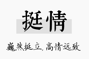 挺情名字的寓意及含义