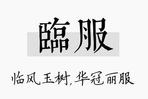 临服名字的寓意及含义