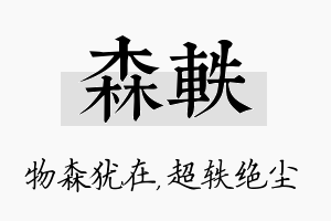 森轶名字的寓意及含义