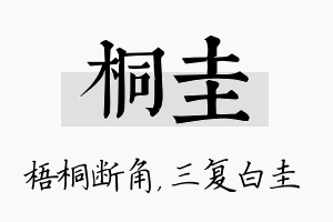 桐圭名字的寓意及含义