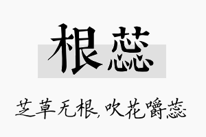 根蕊名字的寓意及含义