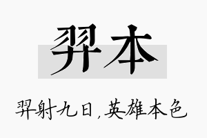 羿本名字的寓意及含义