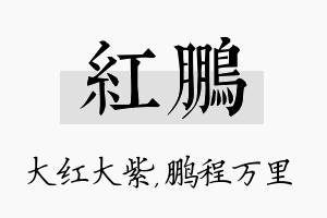 红鹏名字的寓意及含义