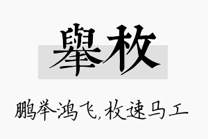 举枚名字的寓意及含义