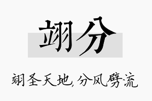 翊分名字的寓意及含义