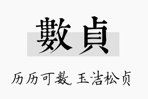 数贞名字的寓意及含义