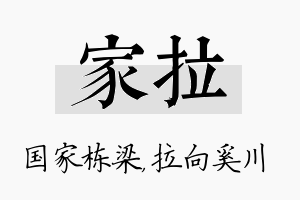 家拉名字的寓意及含义