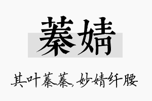 蓁婧名字的寓意及含义