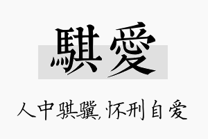 骐爱名字的寓意及含义