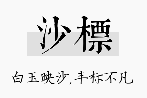 沙标名字的寓意及含义