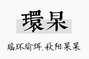 环杲名字的寓意及含义