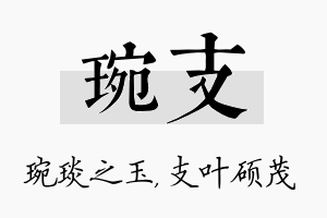 琬支名字的寓意及含义