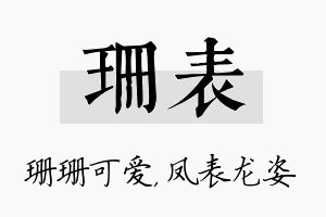 珊表名字的寓意及含义