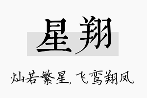 星翔名字的寓意及含义