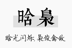 晗枭名字的寓意及含义