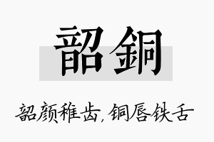 韶铜名字的寓意及含义