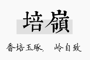 培岭名字的寓意及含义