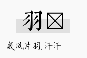 羽沺名字的寓意及含义