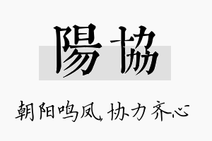 阳协名字的寓意及含义