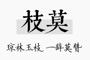 枝莫名字的寓意及含义