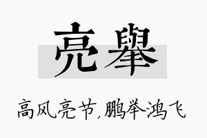 亮举名字的寓意及含义