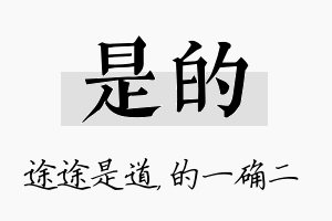 是的名字的寓意及含义