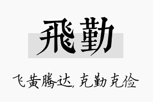 飞勤名字的寓意及含义