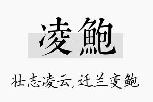 凌鲍名字的寓意及含义