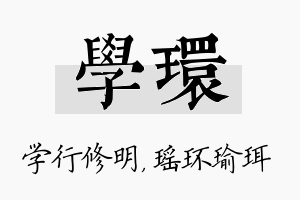 学环名字的寓意及含义