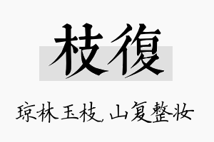 枝复名字的寓意及含义