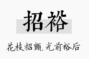 招裕名字的寓意及含义