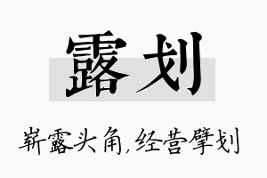 露划名字的寓意及含义