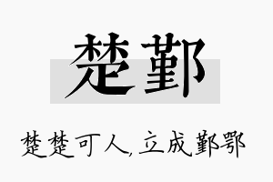 楚鄞名字的寓意及含义