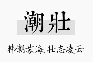 潮壮名字的寓意及含义