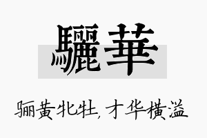 骊华名字的寓意及含义