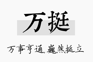 万挺名字的寓意及含义