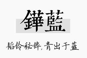 铧蓝名字的寓意及含义