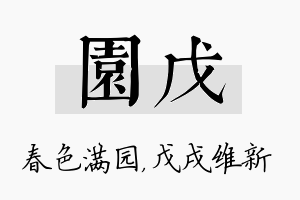 园戊名字的寓意及含义