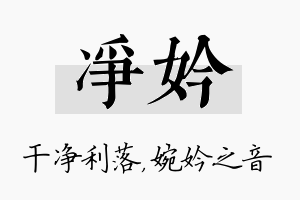 净妗名字的寓意及含义