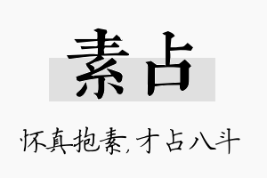 素占名字的寓意及含义