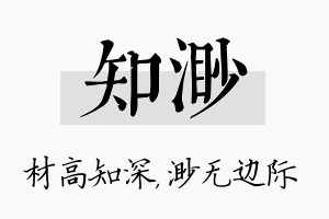 知渺名字的寓意及含义