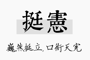 挺宪名字的寓意及含义