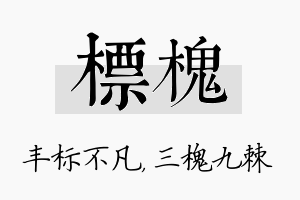 标槐名字的寓意及含义